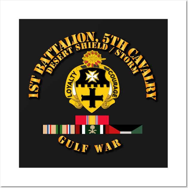 1st Bn 5th Cavalry - Desert Storm - Shield w Svc V1 Wall Art by twix123844